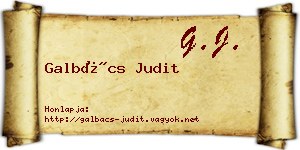 Galbács Judit névjegykártya